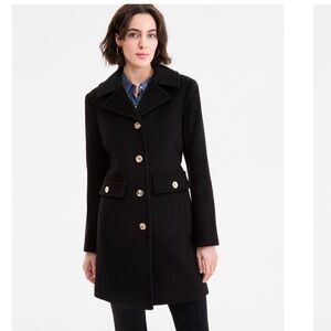 Michael Kors | Collared Button Front Wool Coat Black| Size PXXL  NWT  Msrp:$300